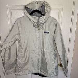 Patagonia Torrentshell Rain Jacket Women's L Cream Waterproof Shell H2NO